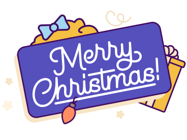 Schriftzug frohe weihnachten mit geschenkbox und weihnachtskranztext PNG, SVG