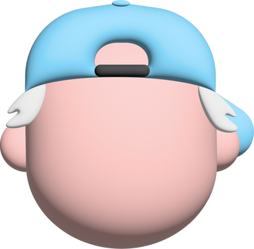 head with a blue cap PNG, SVG