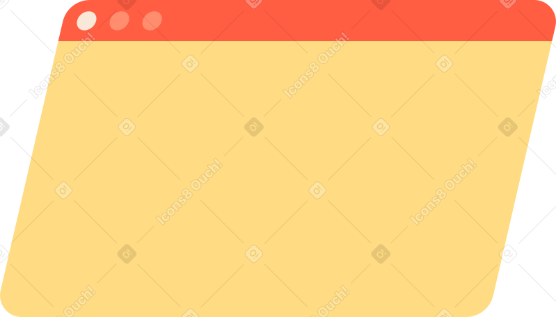 yellow browser window Illustration in PNG, SVG