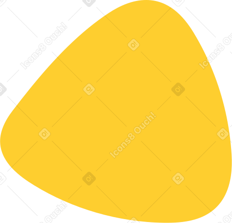 yellow rounded triangle PNG, SVG