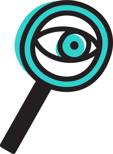 Magnifier with eye PNG, SVG