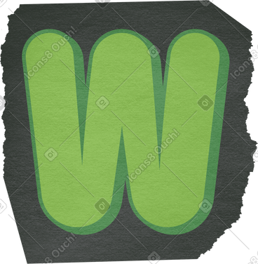 Collage capital letter w PNG, SVG