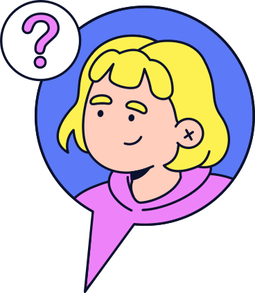 Speech bubble with woman and question mark PNG, SVG