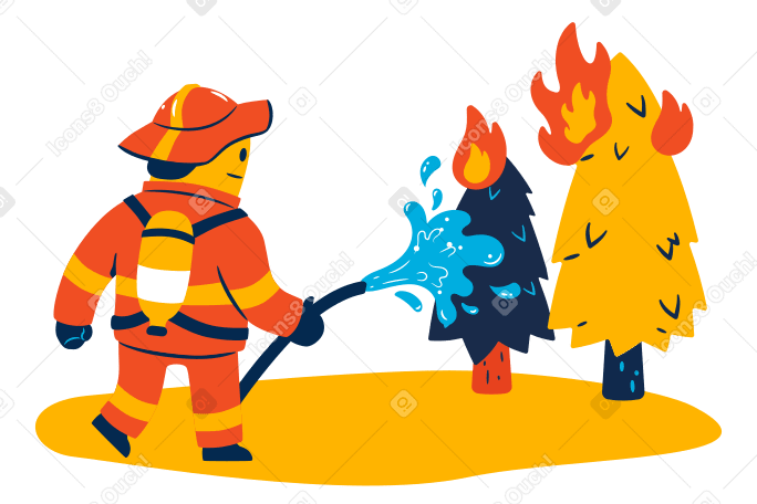 Forest fire Illustration in PNG, SVG