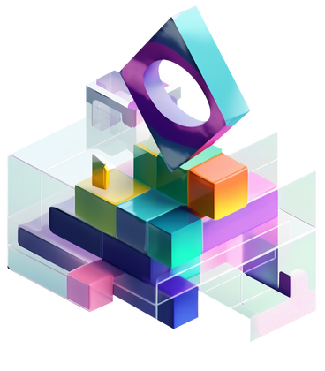 abstract vivid geometric sculpture PNG, SVG
