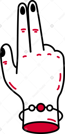 Hand mit zwei fingern nach oben PNG, SVG