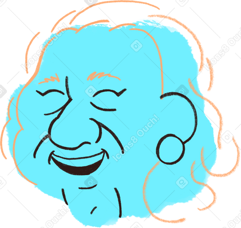 laughing grandma PNG, SVG
