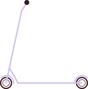 purple scooter PNG, SVG