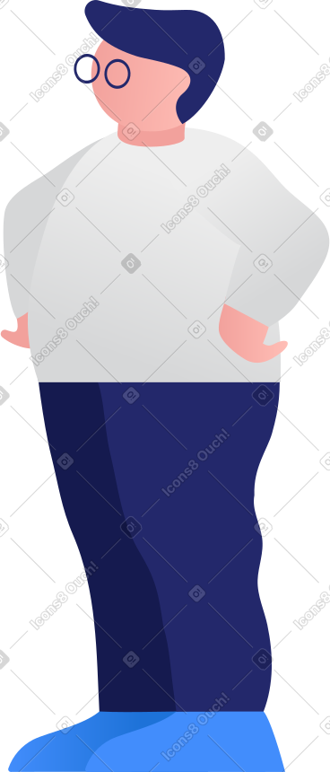 双手叉腰站着的男孩 PNG, SVG