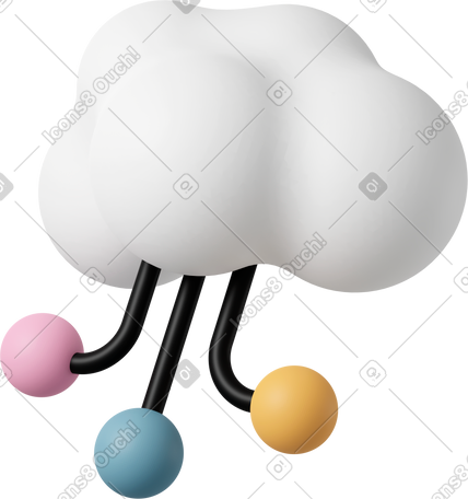 3D cloud PNG, SVG