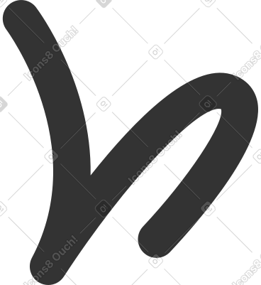 Black lined leaf PNG, SVG