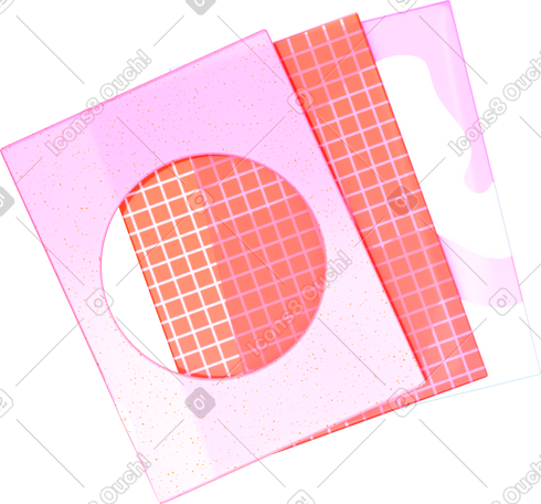 3D 带图案的塑料卡和带孔的卡 PNG, SVG