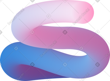 Pink blue curved shape PNG, SVG