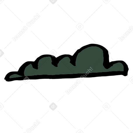 深绿色的云 PNG, SVG