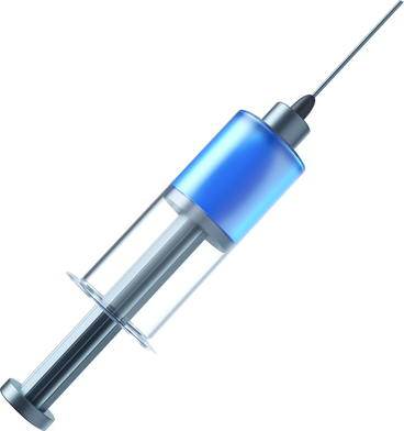 syringe with blue liquid PNG, SVG