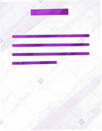 document on a white sheet of paper with text Illustration in PNG, SVG