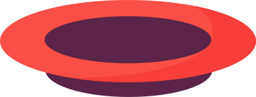 Тарелка красная в PNG, SVG