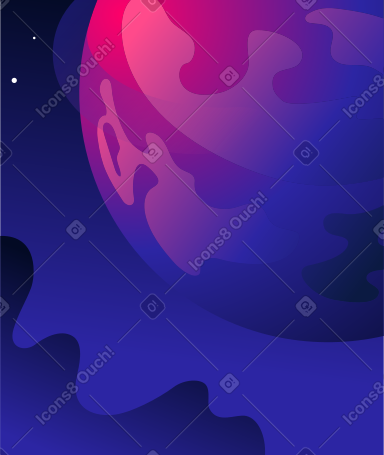 background blue pink planet PNG, SVG