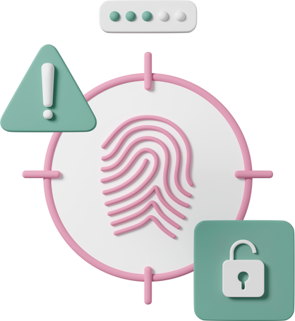 3D fingerprint security PNG, SVG