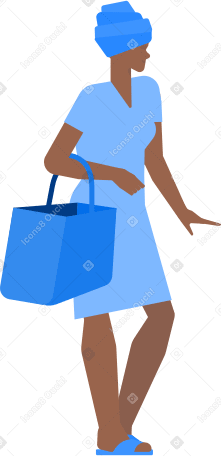 african woman with bag PNG, SVG