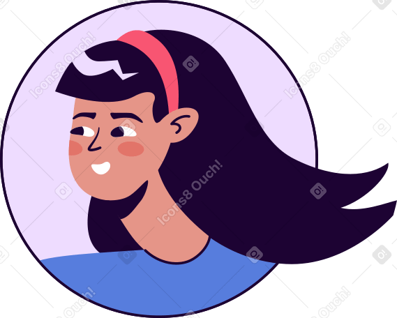 woman's face in a circle PNG, SVG