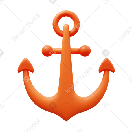 3D anchor PNG, SVG