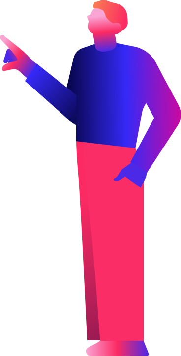 Standing man pointing PNG, SVG