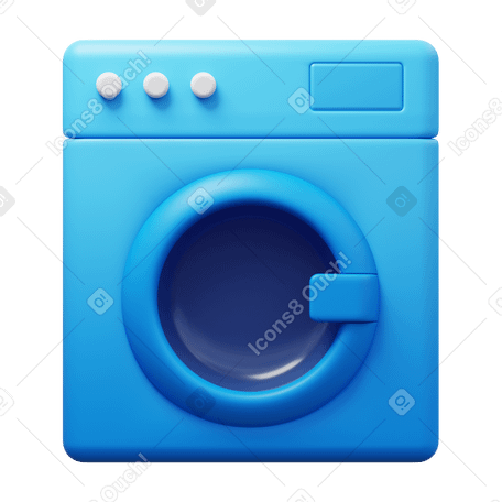 3D washing machine PNG, SVG