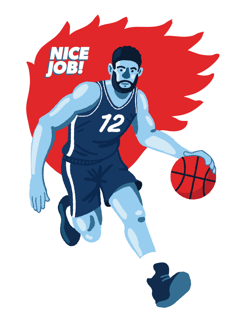 Basketball player Clipart illustration in PNG, SVG