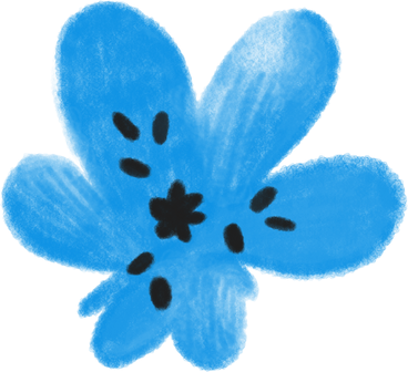 blue flower PNG、SVG