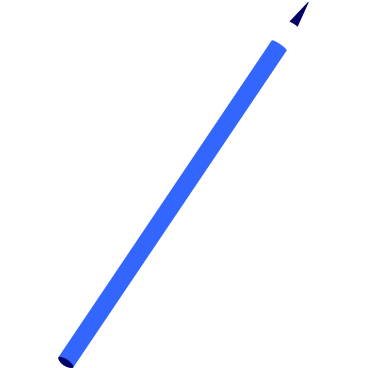 blue simple pencil PNG, SVG
