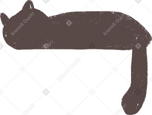 gray cat Illustration in PNG, SVG
