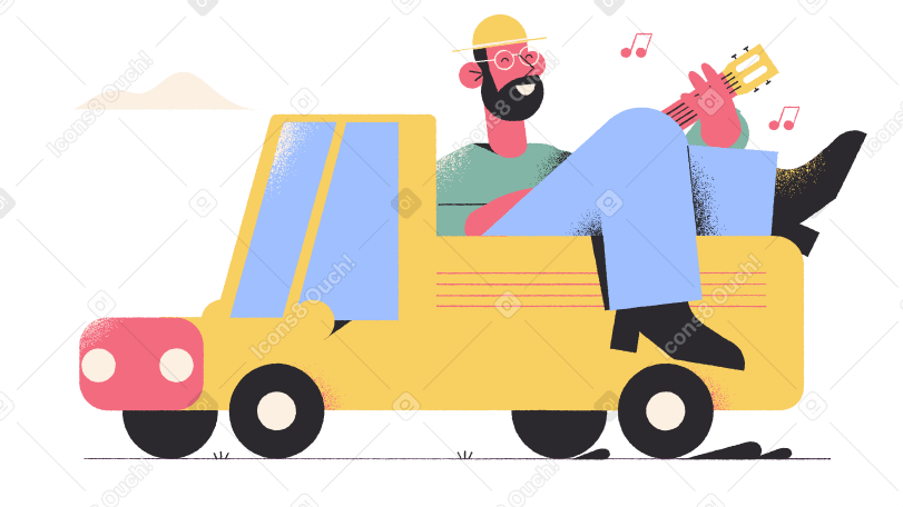 Car rental Illustration in PNG, SVG