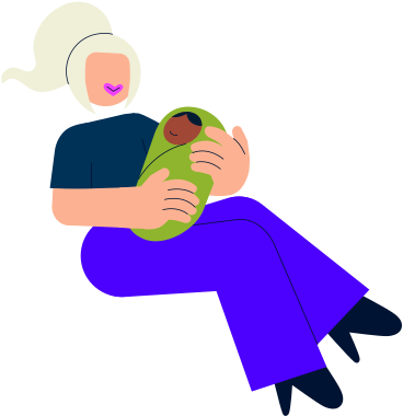 woman cradles a baby PNG, SVG