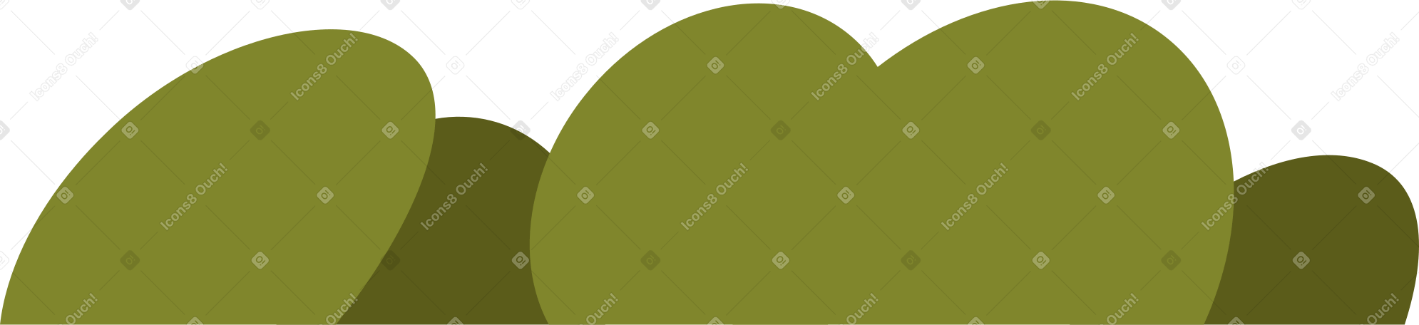bushes of green grass Illustration in PNG, SVG