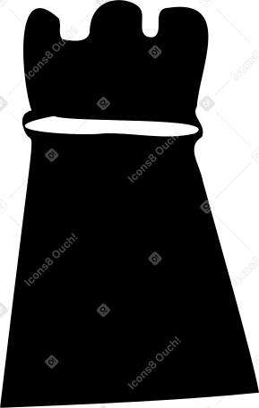 Шахматная фигура черная ладья в PNG, SVG