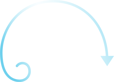 transparent blue curved arrow PNG, SVG
