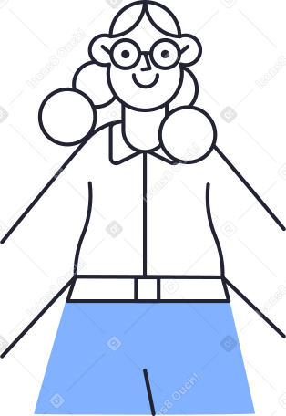 Frau mit brille PNG, SVG