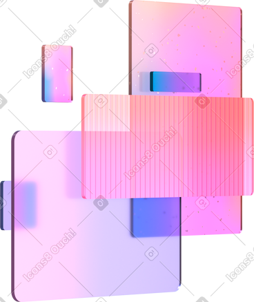 Six rectangles with rounded corners PNG, SVG