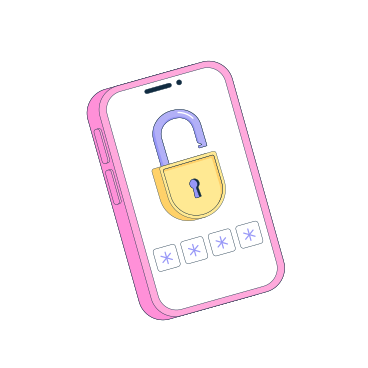 Phone with lock PNG、SVG