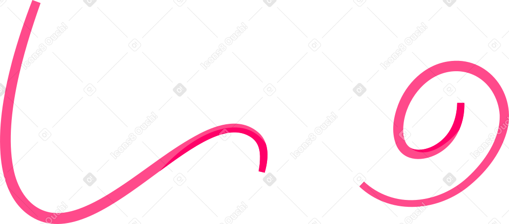 pink curly ribbon PNG, SVG