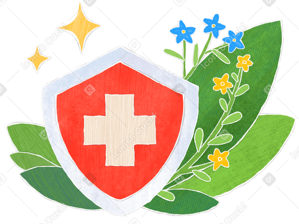 Protecting your health with natural remedies Illustration in PNG, SVG