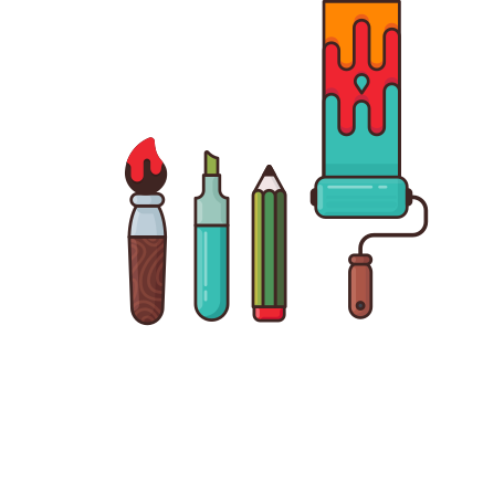 Coloring tools PNG, SVG
