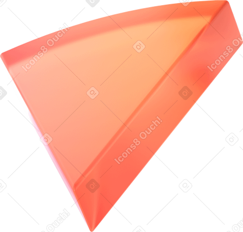 3D glass segment of pie chart PNG, SVG
