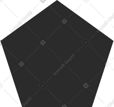 Black pentagon PNG, SVG