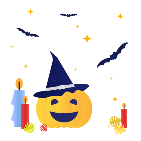 Halloween time Illustration in PNG, SVG