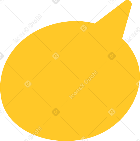 round speechbubble yellow Illustration in PNG, SVG