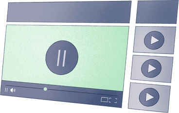 screen video player PNG, SVG