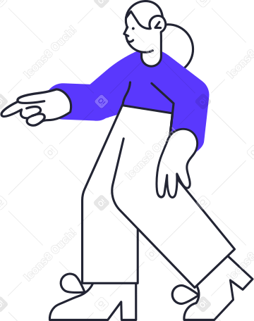 femme pointant quelque chose PNG, SVG
