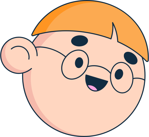 man's head with glasses Illustration in PNG, SVG